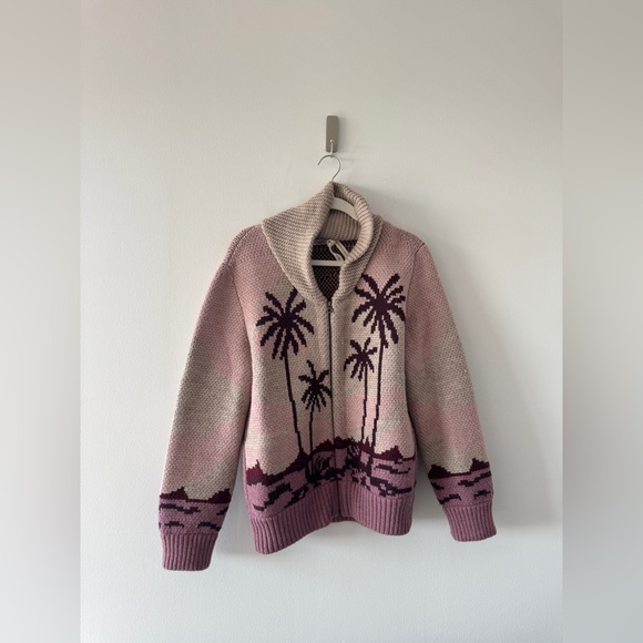 FAHERTY Sunset Palm Beach Zip Front Cardigan M - Picture 5 of 9